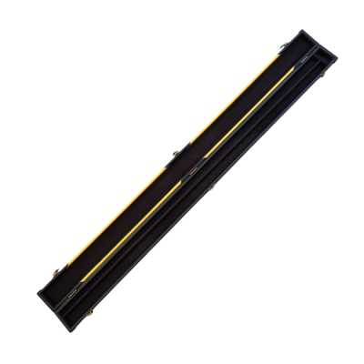 Snooker Lederkoffer schwarz gelb 3/4